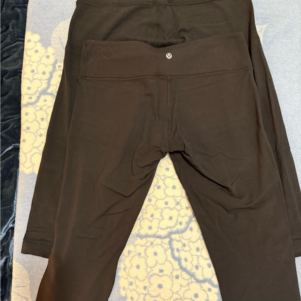 Lululemon Black Capri Leggings 2 pairs.